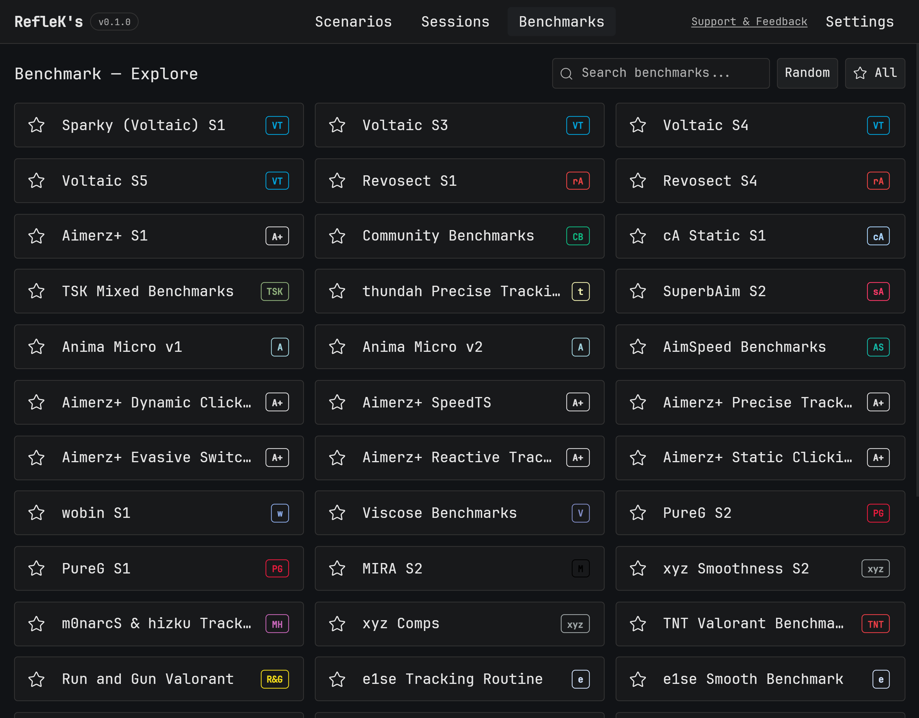 Benchmark progress screenshot