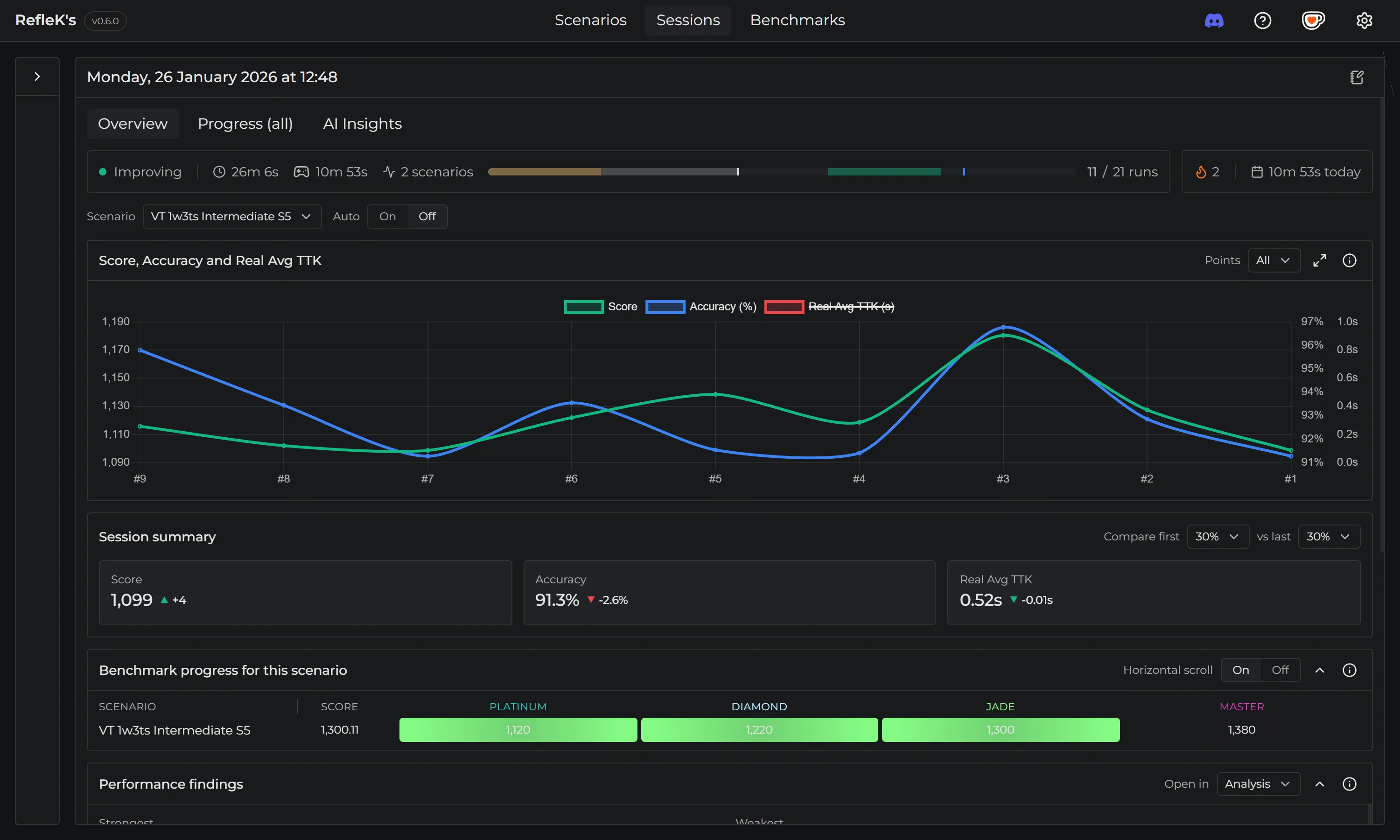 RefleK's main interface